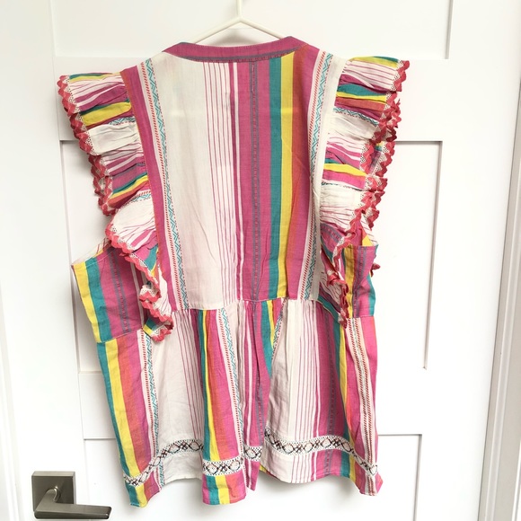 💠 dRA Los Angeles Multi Stripe Blouse - Picture 2 of 11